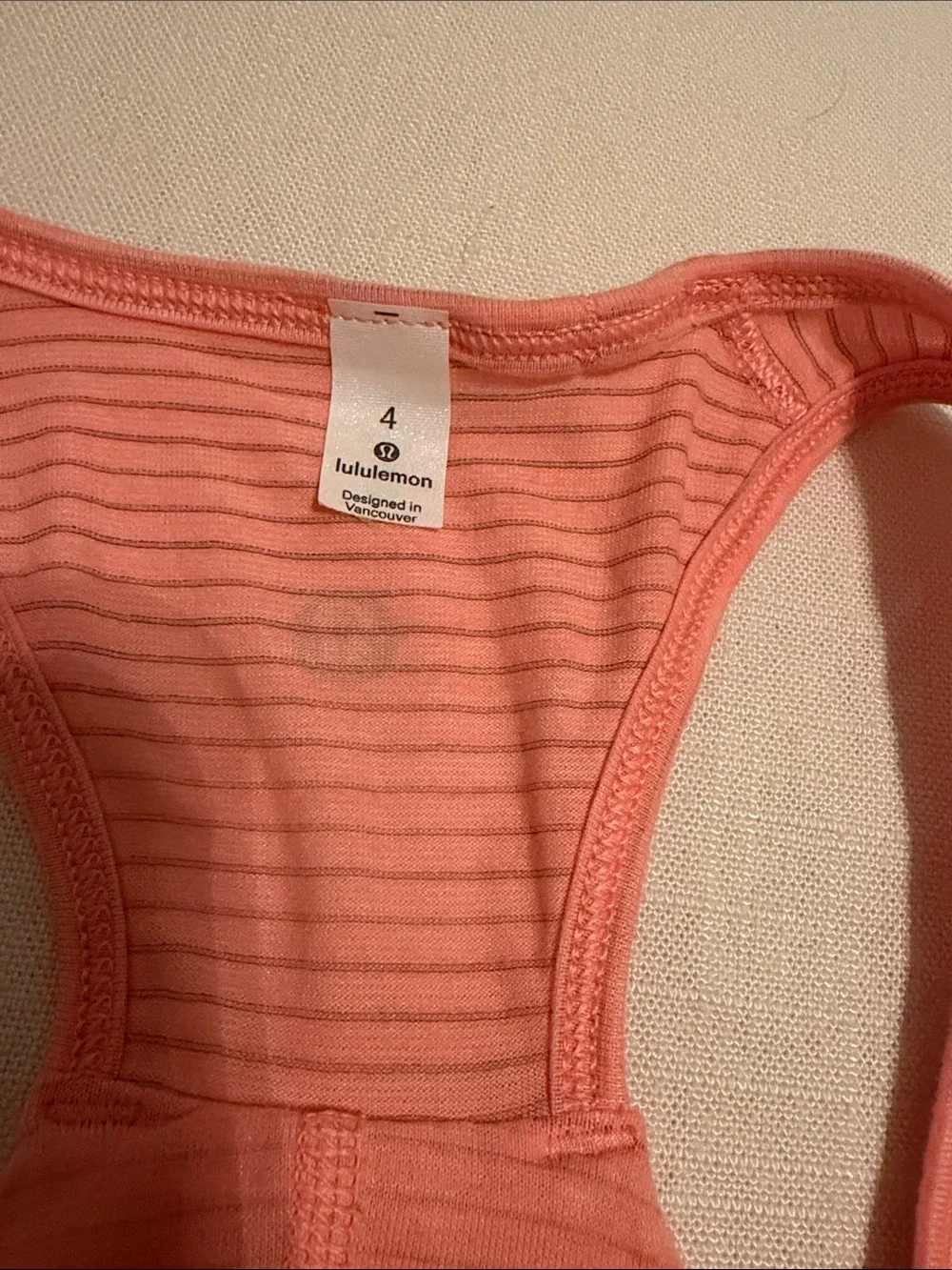 lululemon athletica Coral Racerback Tank
